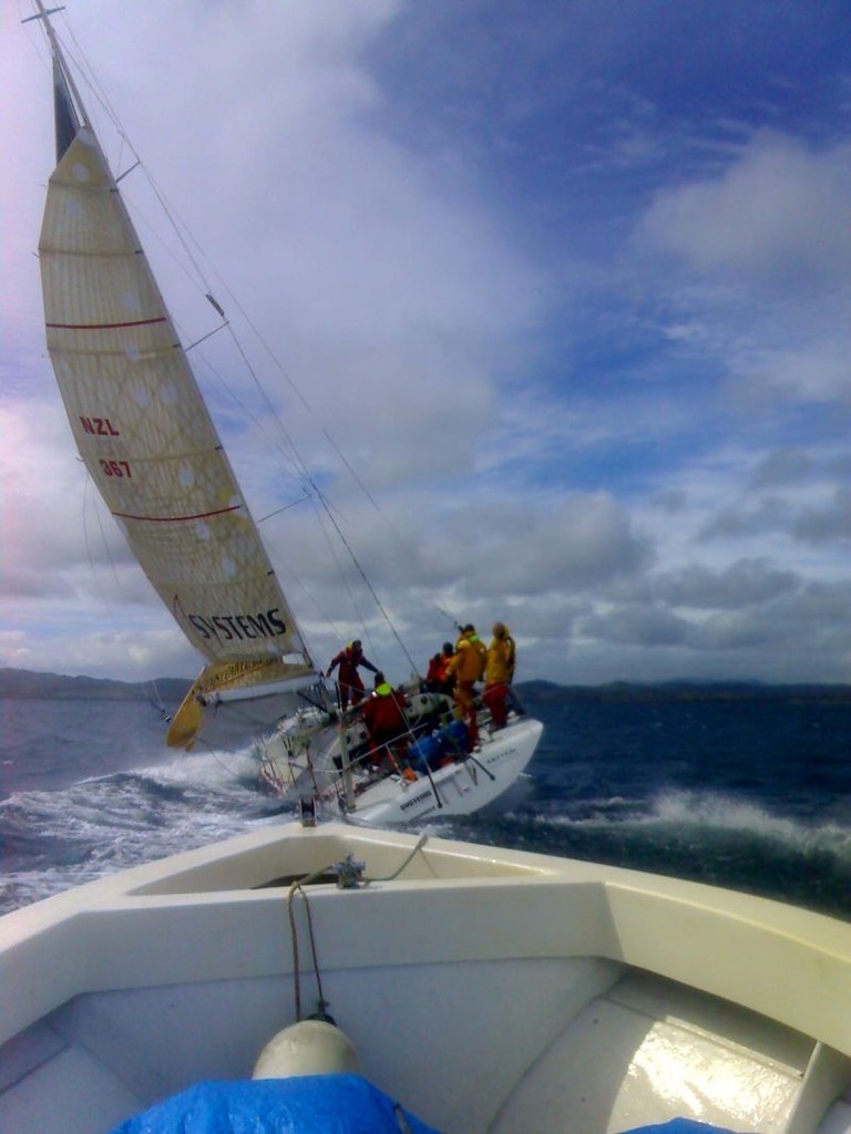 Systems Thunder at the finish of the 2008 Auckland Fiji Race © RNZYS Media